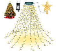Joltix 400 + 10 LED Estrellas Luces Árbol de Navidad, 8 Modos Luci per Albero di Natale para Exterior, Función de Memoria, Resistencia al Agua IP44, Perfectas para Navidad y Halloween