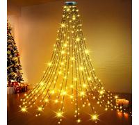 Joltix 400LED Luces Arbol Navidad, 8 Modos Luces de Navidad, Luces arbol Navidad Exterior,Fácil de instalar，Adecuada para Celebrar Navidad, Halloween(2M 400LEDS)