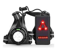 Joltix 5 LED Luz Running de Nocturna, 500 Lúmenes carga USB, Ajustable 90°, 3 Modos, Impermeable, Luz para Correr Running con Cinta Reflectante, Ideal para Hacer Senderismo, Acampar y Correr