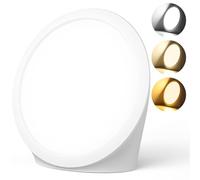 Joltix Lámpara de Luz Diurna de 10.000 lux, simulación de luz diurna con 3 colores de luz, 6 temporizadores, 5 intensidades ajustables y función de memoria, sin rayos UV (Negro)