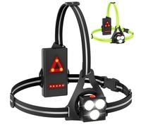 Joltix Luz Led para Correr, 500 Lúmenes Luz Led Frontal Correr, USB Recargable, Luz Ajustable de 120 Grados,Lámpara 3 Modos, para Caminar, Senderismo, Camping, Running (3 lights)