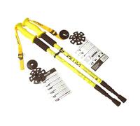 Joluvi Unisex Active Bastones Trekking, 68-135 cm Talla, Amarillo Neón/Negro