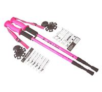 Joluvi Unisex Active Bastones Trekking, 68-135 cm Talla, Rosa Neón/Negro