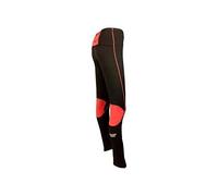 Joluvi Unisex Fit-LYC Pantalones, Pequeño, Negro/Naranja Neón