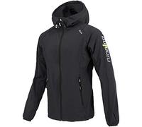 Joluvi Unisex Meta Hood Chaqueta Cortavientos, XXL, Negro/Carbón