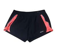 Joluvi Unisex Meta Pantalón Corto, Mediano, Negro/Coral Neón