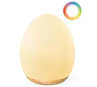 JolyWell Luz de noche infantil luz nocturna para bebé con 8 modos de cambio de color y función de atenuación, luz nocturna de huevo recargable para bebé con temporizador de una hora y control táctil