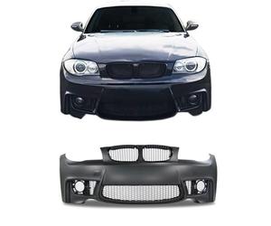 JOM Frontstoßstange compatible con BMW E81/E82/E87/E88 2004-2013 con Parrilla Calandra Negro