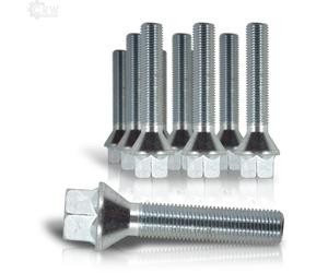 Jom Rueda Cabeza Cónica M12x15 30mm (10 Unidad para VW Lupo 6X1 6E1 Polo 6N2 6N1