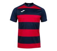 Joma 2XL Camiseta Manga Corta prorugby II, Unisex-Adult, Negro-Rojo