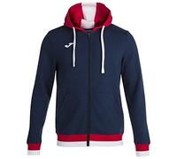 Joma 2XS Chaqueta con Capucha Confort II, Unisex-Adult, Marino-Rojo