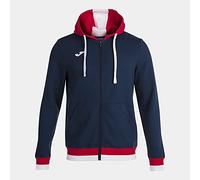 Joma 3XL Chaqueta con Capucha Confort II, Unisex-Adult, Marino-Rojo