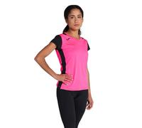 Camiseta de Running Joma Record II Manga Corta Mujer Rosa Flúor Negro XL EU