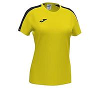 Joma Academy Camiseta Juego Manga Corta, Mujer, Amarillo-Negro, L