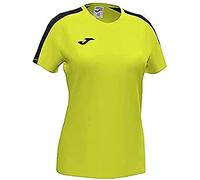 Joma Academy Camiseta Juego Manga Corta, Niñas, Amarillo flúor Negro, 2XS
