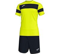 Joma Academy II Set Equipacion M/Corta, Hombre, Amarillo Fluor/Negro, 2XL-3XL