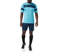 Joma Academy II Set Equipacion M/Corta, Niños, Turquesa Fluor/Marino, 8XS-7XS