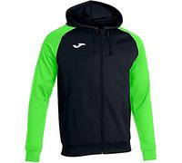 Joma Academy IV Sudadera con Capucha, Negro Verde Fluor, 4XS para Hombre