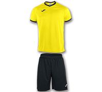 Joma Academy Set Equipacion M/Corta, Niños, Amarillo/Negro, 8XS-7XS