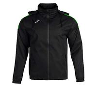 Joma - Anorak Urban IV, Talla 2XS, Color Negro Verde Fluor