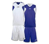 Joma Basket - Set de equipación de Manga Corta Unisex, Color Blanco/Azul Marino, Talla XS-S