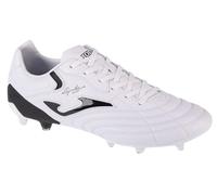 Joma Botas de Fútbol para Terreno Firme - Águila, 38-46 Negro y Blanco - Fabricado con Microfibra de Alto Rendimiento y Tacos Añadidos para Distribuciñon de Peso y Mejor Agarre