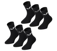 Joma Calcetines para niño o niña de rizo para todas las estaciones, calcetines de tenis para niños fútbol y baloncesto, altura media pantorrilla, calcetines deportivos de algodón, 6 pares, Negro ,