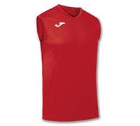 Joma - Camiseta Deportiva Sin Manga Hombre - Ligera y Transpirable Ideal para Todo Tipo de Deporte, Combi, Rojo, XS