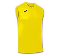 Joma - Camiseta Deportiva Sin Manga Hombre - Ligera y Transpirable Ideal para Todo Tipo de Deporte, Combi, Amarillo, 3XS