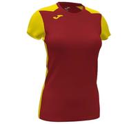 Joma - Camiseta Manga Corta Contraste Record II, Talla 2XS, Color Rojo Amarillo
