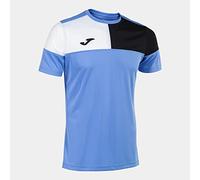 Camiseta de fútbol joma manga corta crew v azul negro blanco 4 - 5 AÑOS