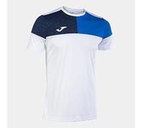 Joma Camiseta Manga Corta Crew v Blanco Royal Marino