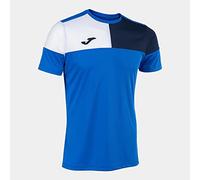 Joma Camiseta Manga Corta Crew v Royal Marino Blanco