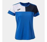 Joma Camiseta Manga Corta Crew v Royal Marino Blanco