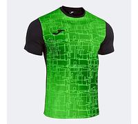 Joma Camiseta Manga Corta Élite VIII Negro Verde flúor - Niño