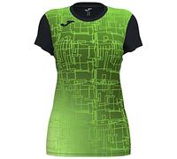 Joma - Camiseta Manga Corta Elite VIII, Talla 2XS, Color Negro Verde Fluor