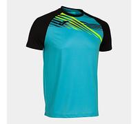 Joma Camiseta Manga Corta Elite x Turquesa flúor Negro