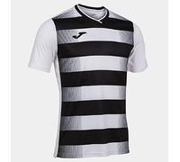 Camiseta Manga Corta Joma Europa V Blanco Negro - Camiseta Manga Corta Hombre MKP