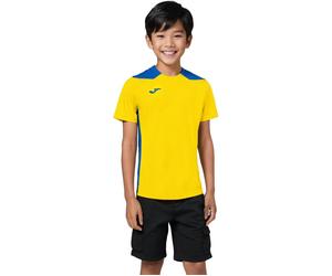Joma - Camiseta oficial Championship VI m/c Niño, Unisex, Amarillo-Royal, 4XS-3XS