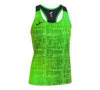 Joma - Camiseta Tirantes Elite VIII, Talla 2XS, Color Verde Fluor Negro