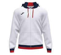 Joma - Chaqueta con Capucha Confort II, Talla 5XS, Color Blanco Marino