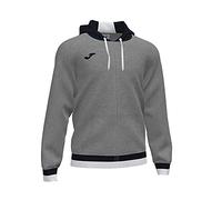 Joma - Chaqueta con Capucha Confort II, Talla 5XS, Color Gris Melange Negro