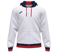 Joma - Chaqueta con Capucha Confort II, Talla XL, Color Blanco Marino