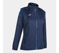 Joma - Chubasquero trivor, Talla 2XL, Color Marino Turquesa Fluor