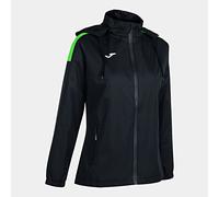 Joma - Chubasquero trivor, Talla 2XS, Color Negro Verde Fluor
