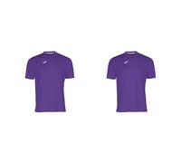 Joma Combi - Camiseta de Manga Corta, Hombre, Violeta, M (Paquete de 2)