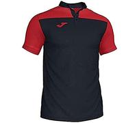Joma Combi Polos Caballero, Niños, Negro/Rojo, 3XS