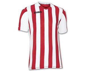 Joma Copa Camiseta de Equipación de Manga Corta, Hombre, Rojo/Blanco, 4XS-3XS