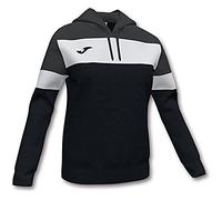 Joma Crew IV - Sudadera con Capucha para Mujer, Mujer, Sudadera con Capucha, 901042, Negro/Antracita, Small