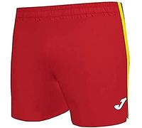 Joma Elite Malla Short Running, Hombres, Rojo-Amarillo, XL